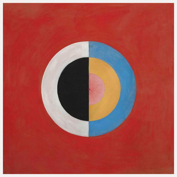 Festmény reprodukció The Swan No.17 (Red, Black, White Abstract) - Hilma af Klint, (40 x 40 cm)