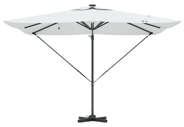 Konzolos Roma napernyő LED-del Homok 286x285x270 cm Alumínium
