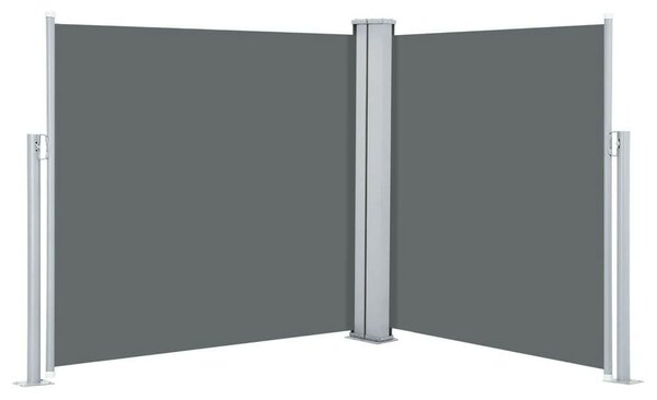 Antracitszürke behúzható oldalsó napellenző 100 x 600 cm