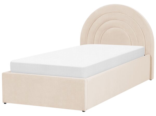 Gyerekágy tárolóval ANET Bársony Bézs 90 x 200 cm