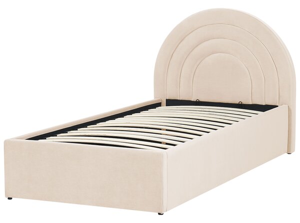 Gyerekágy tárolóval ANET Bársony Bézs 90 x 200 cm