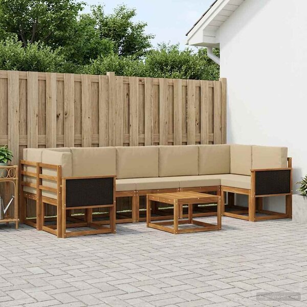 VidaXL Kültéri kanapé szett párnával 6 pcs