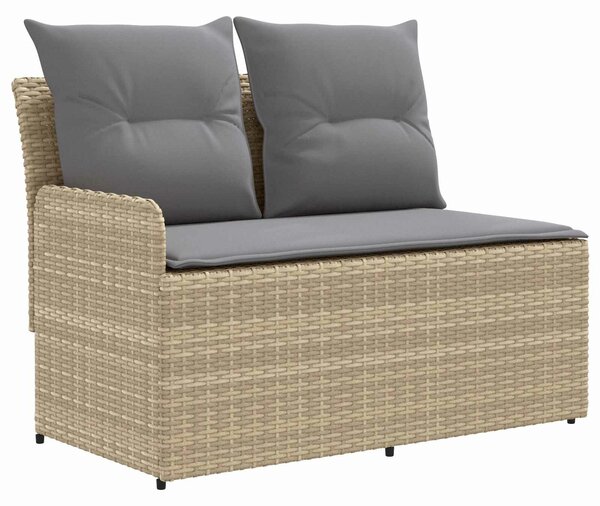 VidaXL Kerti karfás kanapé emelhető asztallal 2 Darab PE Rattan