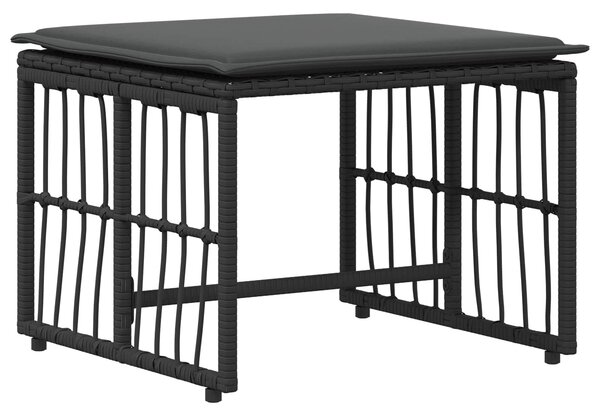 VidaXL Kültéri Bútor Szett 5 pcs Fekete és Sötétszürke