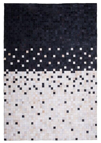 Szőnyeg ERFELEK Fekete 140 x 200 cm Bőr