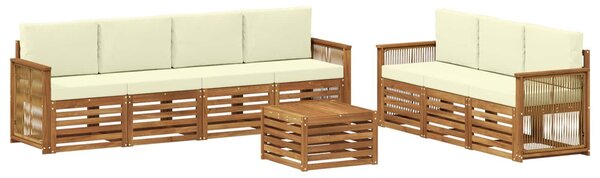 VidaXL Ülőgarnitúrák párnával 8 pcs Tömör Akácfa