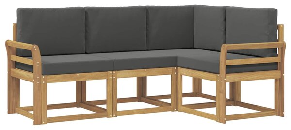 VidaXL Kültéri kanapé szett párnával 4 pcs Fehér és Antracitszürke