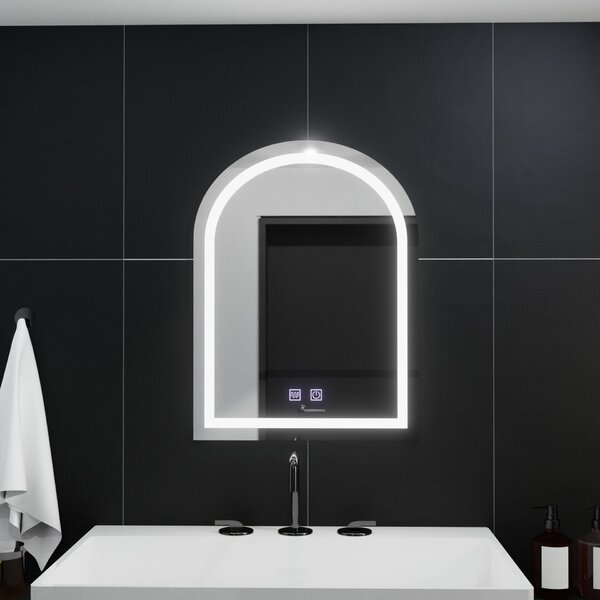 Arcata LED tükör 60x80cm, Arco Touch, páramentesítő rendszer, fényerő-szabályozható