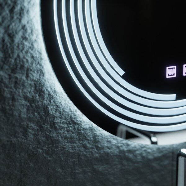 Kerek LED tükör 70 cm Lira Verita Touch fényerő-szabályozható páramentesítő rendszerrel
