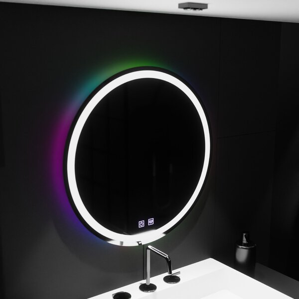 Kerek LED tükör 60cm, Spectrum Touch, RGB, Páramentesítő rendszer