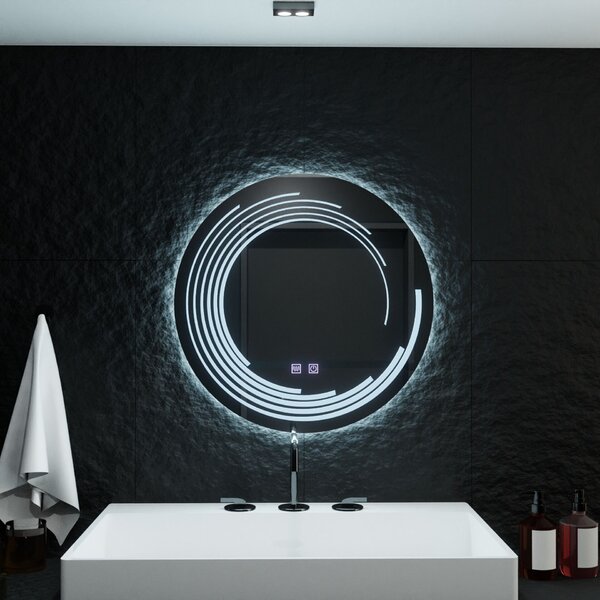 Kerek LED tükör 70 cm Lira Verita Touch fényerő-szabályozható páramentesítő rendszerrel
