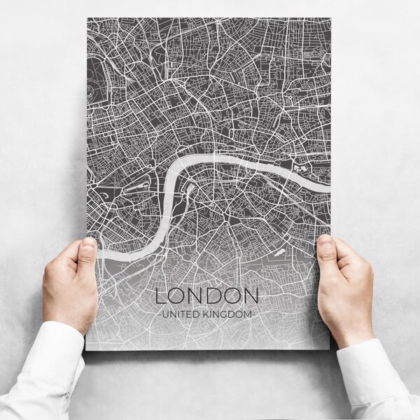 Fali dekoráció - Map Of London