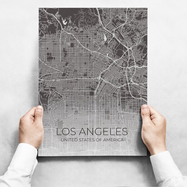Fali dekoráció - Map of Los Angeles