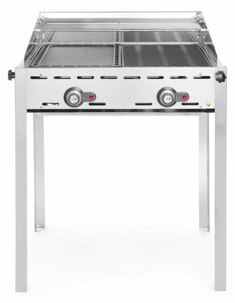 Hendi Green Fire grillsütő, 2 égővel, Profi Termékcsalád, 2 Rozsdamentes acél GN 1/1 grillsütő rács, 11,6kW, 740x612x(H)825mm