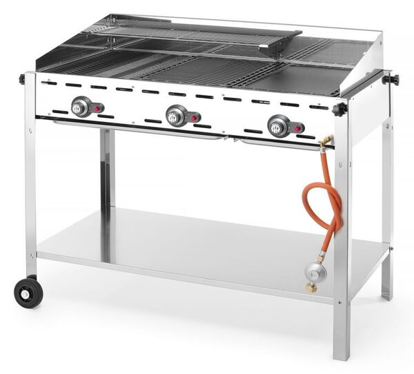 Green Fire grillsütő, 3 égővel, HENDI, Profi Termékcsalád, 17,4kW, 1078x612x(H)825mm