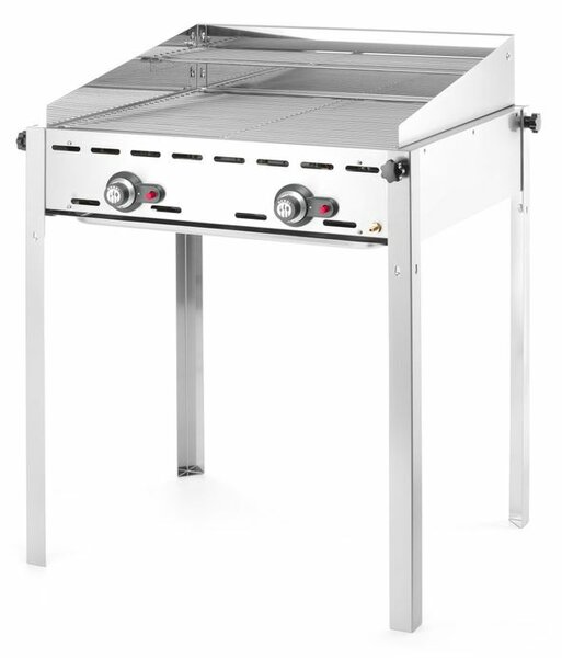 Hendi Green Fire grillsütő, 2 égővel, Profi Termékcsalád, 2 Rozsdamentes acél GN 1/1 grillsütő rács, 11,6kW, 740x612x(H)825mm