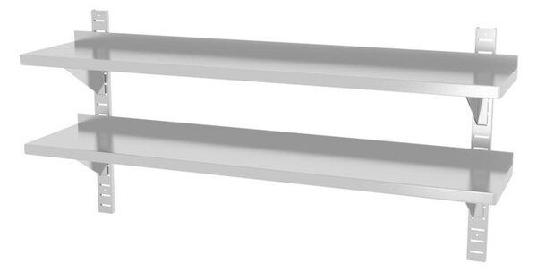 Állítható fali polc - 2 db - konzollal, HENDI, 800x300x(H)600mm