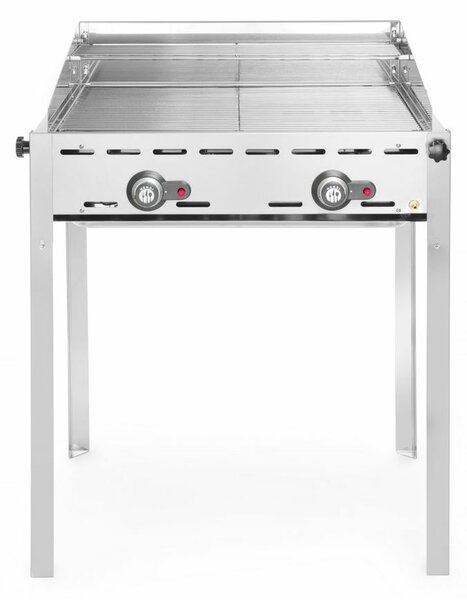 Hendi Green Fire grillsütő, 2 égővel, Profi Termékcsalád, 2 Rozsdamentes acél GN 1/1 grillsütő rács, 11,6kW, 740x612x(H)825mm