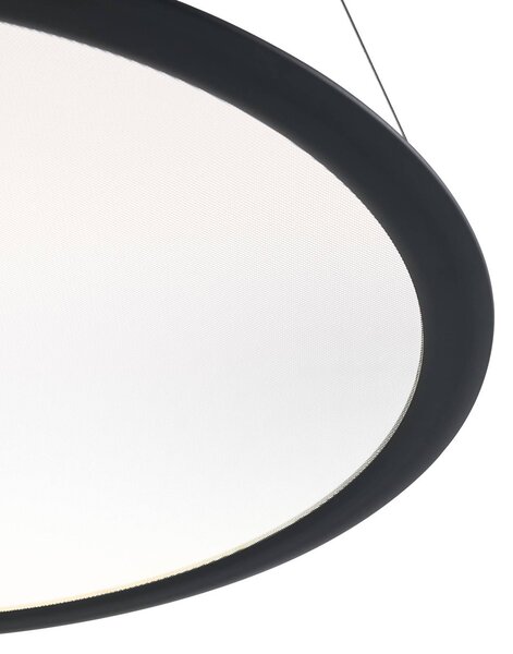 Deko-Light LED panel, fekete, Ø 63 cm, fém, CCT dimmelhető 50 W,, Fekete, Dolgozószoba / Iroda, Alumínium, Modern