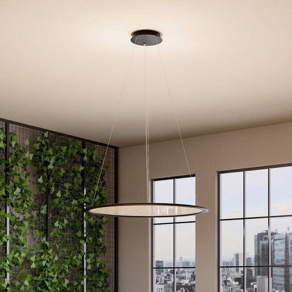Deko-Light LED panel, fekete, Ø 63 cm, fém, CCT dimmelhető 50 W,, Fekete, Dolgozószoba / Iroda, Alumínium, Modern