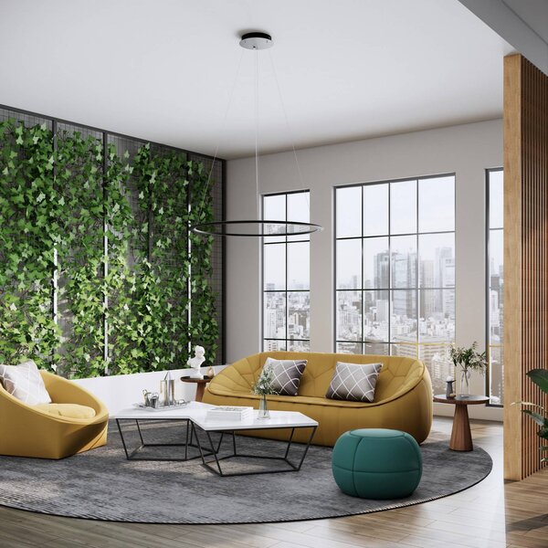 Deko-Light LED panel, fekete, Ø 63 cm, fém, CCT dimmelhető 50 W,, Fekete, Dolgozószoba / Iroda, Alumínium, Modern