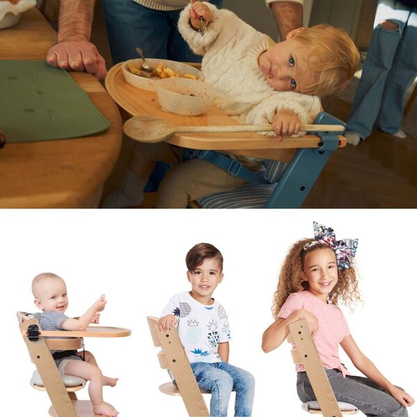 KINDERKRAFT Etetőszék Enock Nordic Breeze párnával