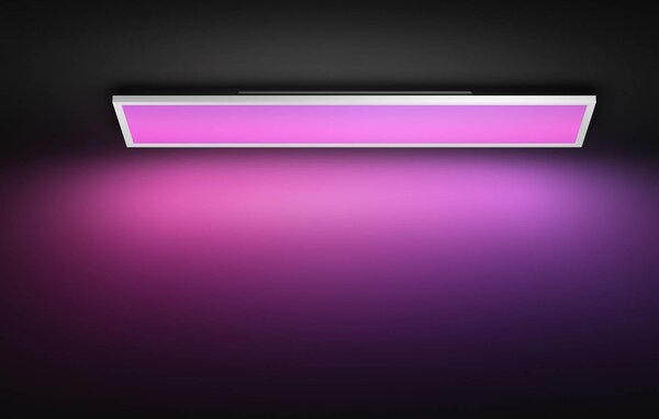 Philips Hue LED panel White & Color Ambiance Surimu 120x30cm, dimmelhető, Fehér / opál, Nappali / Étkező, Alumínium, Modern