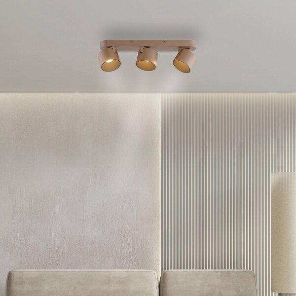 PURE Cup LED mennyezeti spotlámpa, bronz színű, 56 cm, fém, 3 izzós, dimmelhető, Bronz / antik sárgaréz, Nappali / Étkező, fém, Modern