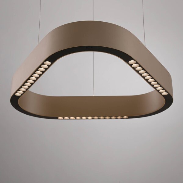 Paul Neuhaus LED függő világítás Q-Stretto, bronz, 40,8 cm, dimmelhető, Bronz / antik sárgaréz, Nappali / Étkező, fém, Modern