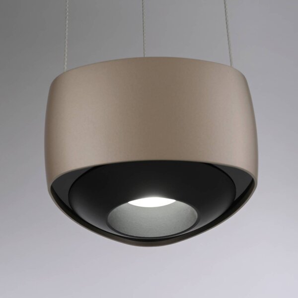 Paul Neuhaus LED függő világítás Q-Stretto, bronz, 14,5 cm, dimmelhető, Bronz / antik sárgaréz, Nappali / Étkező, fém, Modern