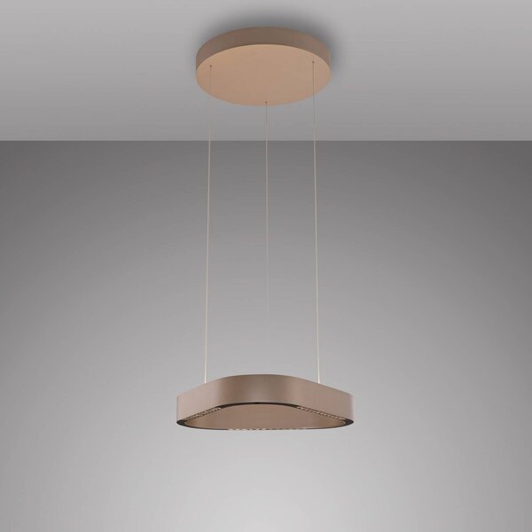 Paul Neuhaus LED függő világítás Q-Stretto, bronz, 40,8 cm, dimmelhető, Bronz / antik sárgaréz, Nappali / Étkező, fém, Modern