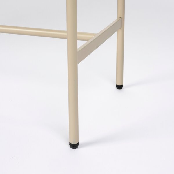 White Label Bézs fa fésülködőasztal rattan töltettel WLL AMAYA 120 x 40 cm