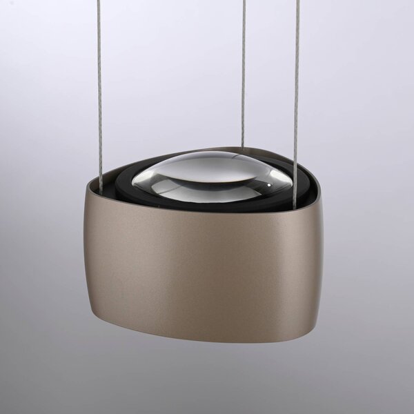Paul Neuhaus LED függő világítás Q-Stretto, bronz, 14,5 cm, dimmelhető, Bronz / antik sárgaréz, Nappali / Étkező, fém, Modern