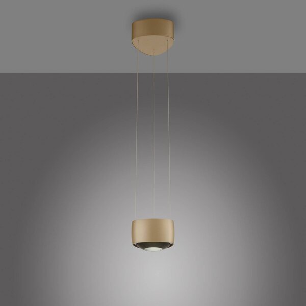 Paul Neuhaus LED függő világítás Q-Stretto, bronz, 14,5 cm, dimmelhető, Bronz / antik sárgaréz, Nappali / Étkező, fém, Modern
