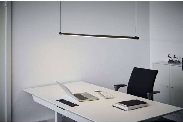 LOOM DESIGN LED függő világítás Straw 150, fekete, alumínium, dimmelhető, Fekete, Nappali / Étkező, Alumínium, Modern