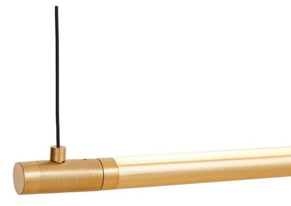 LOOM DESIGN LED függő világítás Straw 200, arany, alumínium, dimmelhető, Sárgaréz / arany, Nappali / Étkező, Alumínium, Modern