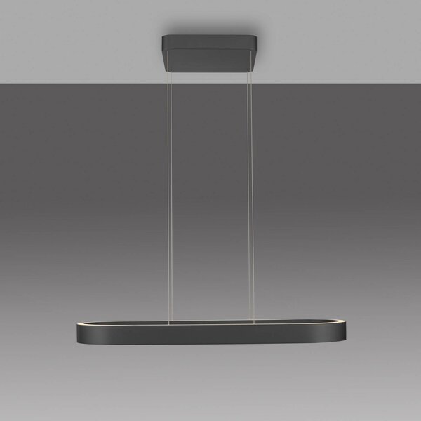 Paul Neuhaus LED lógó világítás Q-Stretto, fekete, 86,8 cm, dimmelhető, Fekete, Nappali / Étkező, fém, Modern