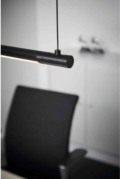 LOOM DESIGN LED függő világítás Straw 150, fekete, alumínium, dimmelhető, Fekete, Nappali / Étkező, Alumínium, Modern