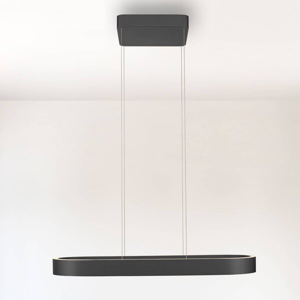 Paul Neuhaus LED lógó világítás Q-Stretto, fekete, 86,8 cm, dimmelhető, Fekete, Nappali / Étkező, fém, Modern