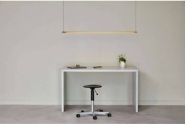 LOOM DESIGN LED függő világítás Straw 200, arany, alumínium, dimmelhető, Sárgaréz / arany, Nappali / Étkező, Alumínium, Modern