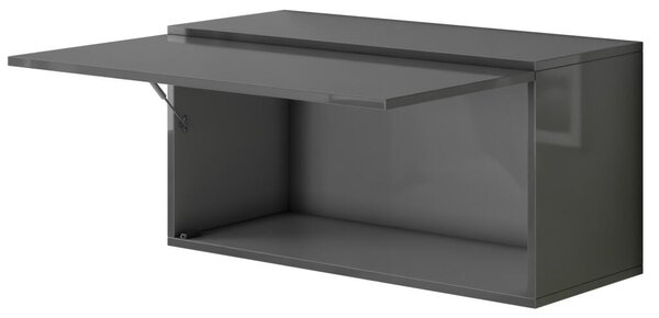 Intenso Concept-21 nappali faliszekrény sor - 240 cm (magasfényű szürke)