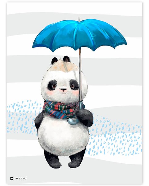 Képek babaszobába - Panda maci esernyővel
