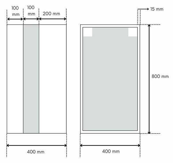 Intenso Concept-11 nappali faliszekrény sor - 200 cm (magasfényű fekete)