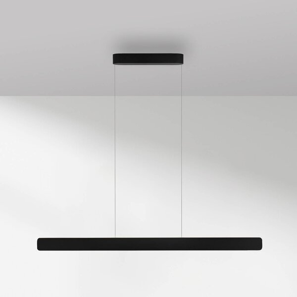 Paul Neuhaus LED lógó világítás Q-Stretto, fekete, 120 cm, dimmelhető, Fekete, Nappali / Étkező, fém, Modern