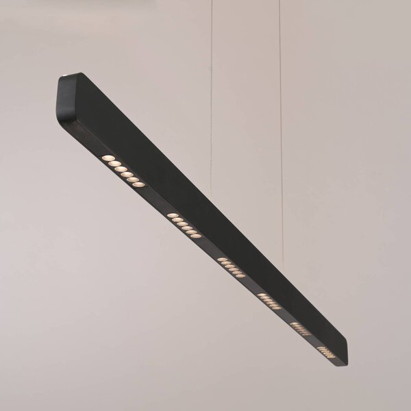 Paul Neuhaus LED lógó világítás Q-Stretto, fekete, 120 cm, dimmelhető, Fekete, Nappali / Étkező, fém, Modern