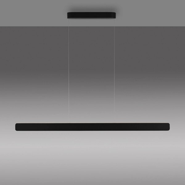 Paul Neuhaus LED lógó világítás Q-Stretto, fekete, 120 cm, dimmelhető, Fekete, Nappali / Étkező, fém, Modern