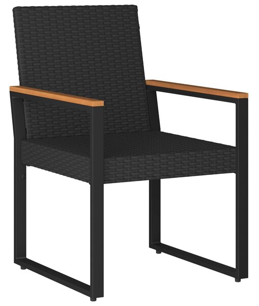 VidaXL Kültéri Bútor Szett párnával 3 pcs Fekete és Türkiz polirattan
