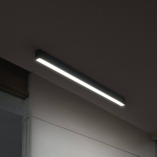 OSRAM LED mennyezeti lámpa Office line Cuboid fekete 4000 K dimmelhető, dimmelhető, Fekete, Dolgozószoba / Iroda, Alumínium, Modern