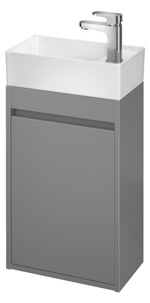 Cersanit Crea szekrény 39x21.5x59 cm Függesztett, mosdó alatti szürke S924-014