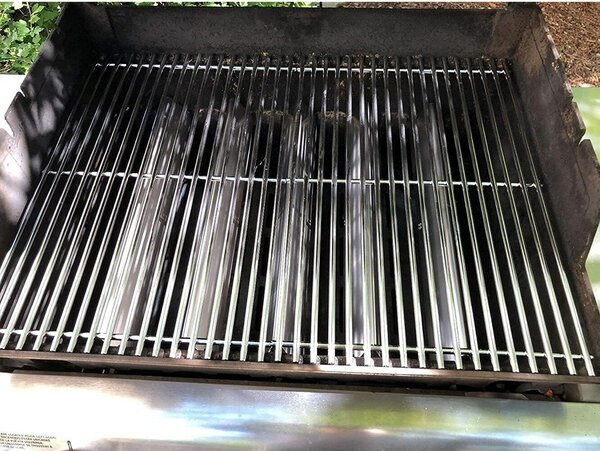 GFTIME barbecue grill, 50x32 cm, rozsdamentes acél, szürke